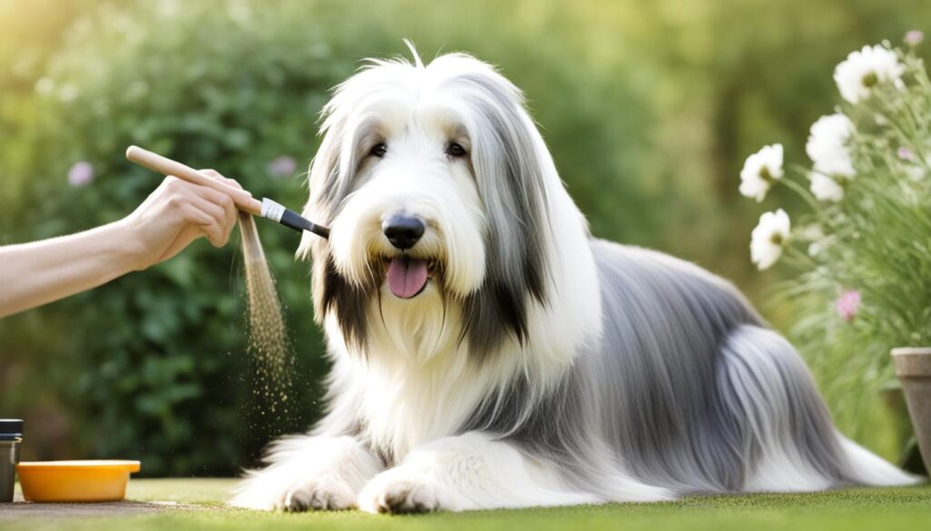 Bearded Collie grooming