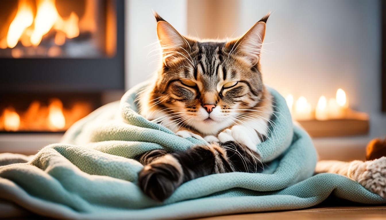 Cats Biting Blanket And Kneading Behavior