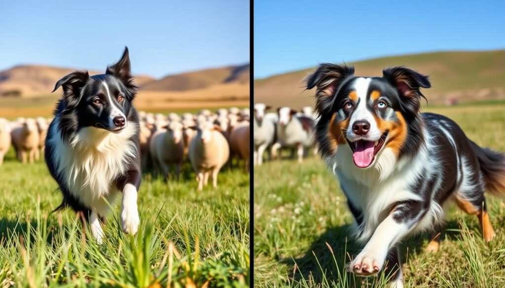 similarities and distinctions - border collie vs australian shepherd