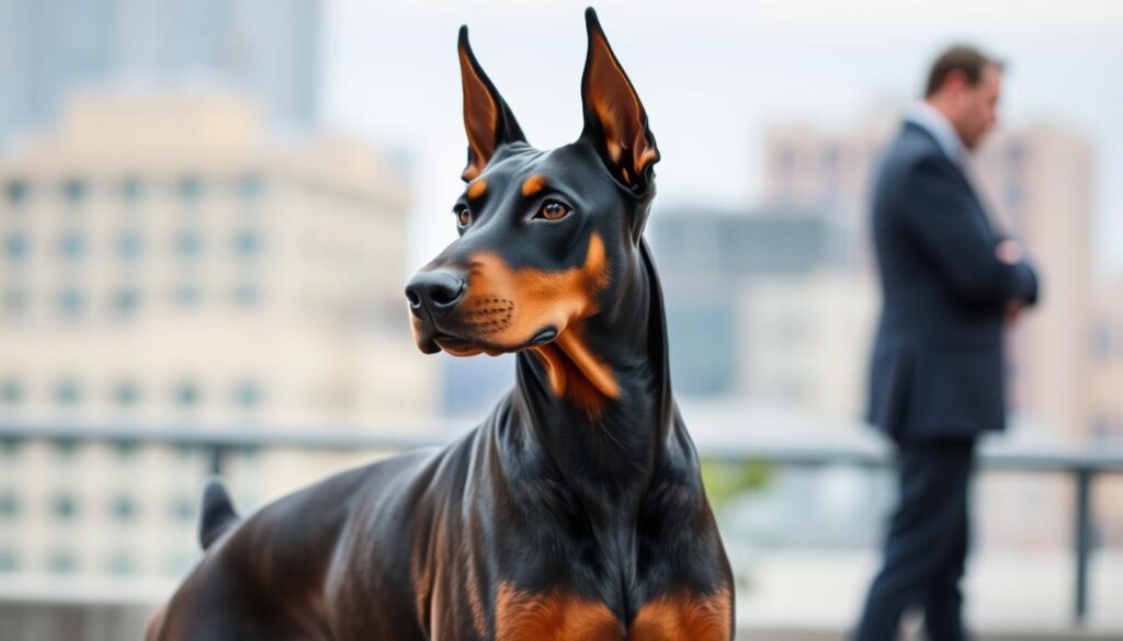 Doberman guard dog